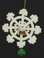 SHAM SNOWFLAKE IRISH CAT ORN